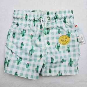 Cat And Jack Boys‎ Swim Trunks Sz 12M Easy On Easy Off Drawstring UPF 50